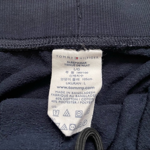 Tommy Hilfiger Sleepwear Tenue De Nuit Short,Dark Blue,Large - Picture 3 of 4